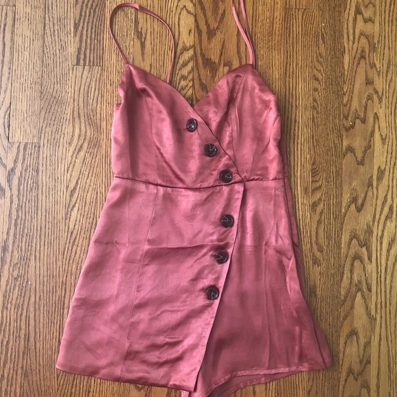 La Hearts Pants - NEW WITH TAGS LA Hearts Satin Asymmetrical Romper